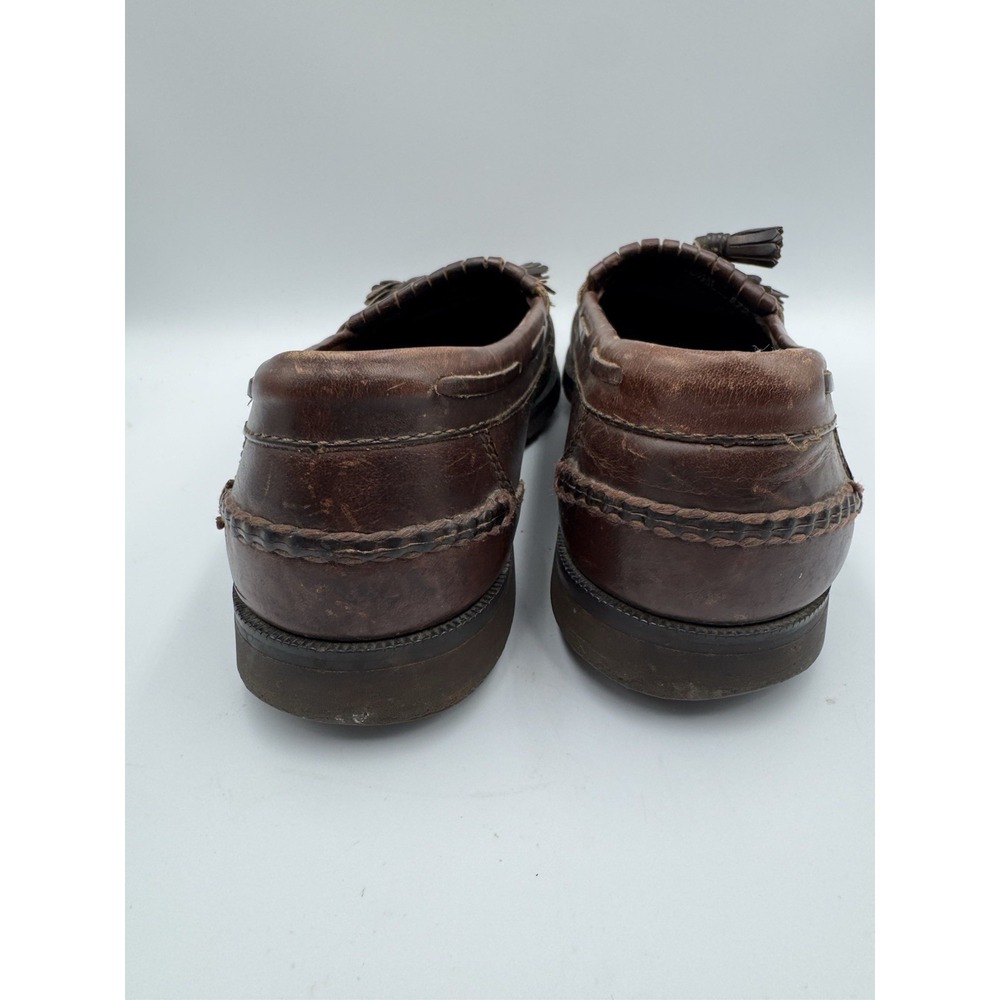 mens Johnston snd Murphy kilty tassel loafers in brown size 10M - Picture 5 of 8
